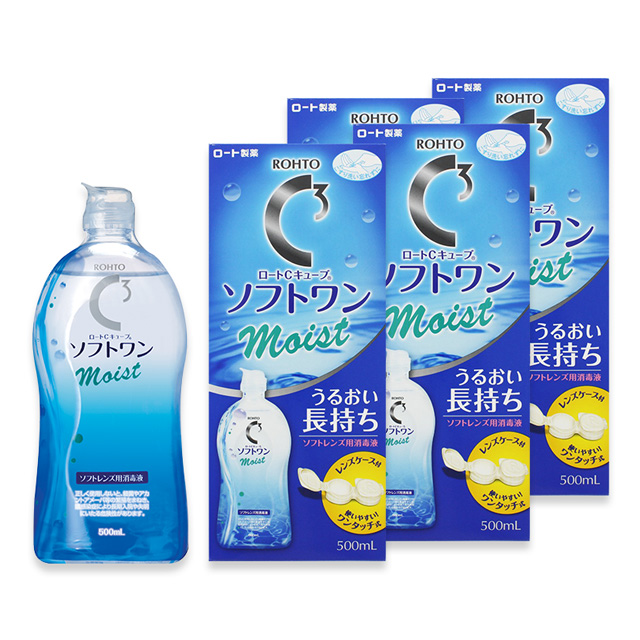 【送料無料】ロート Cキューブ ソフトワンモイストa  500ml 4箱セット