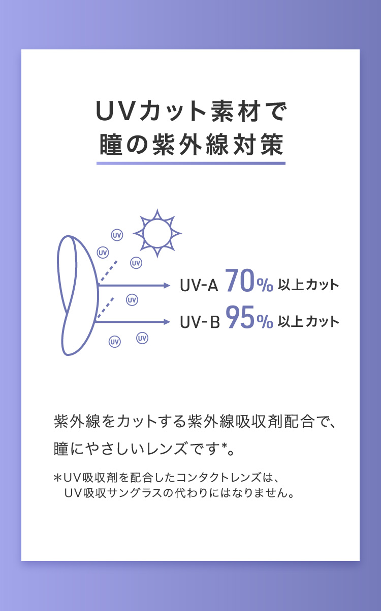UVカット素材で瞳の紫外線対策
