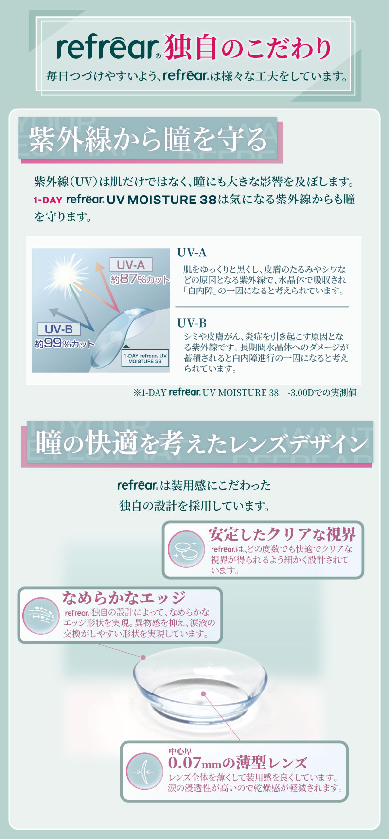 ワンデーリフレアUVモイスチャー38 100枚